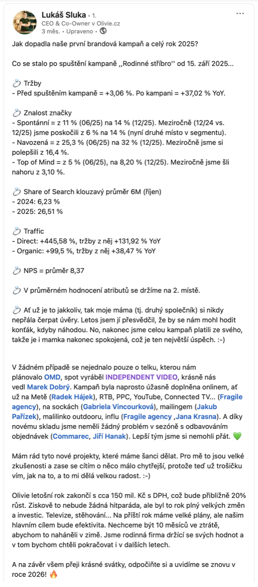 LinkedIn post Lukáš Sluka 1